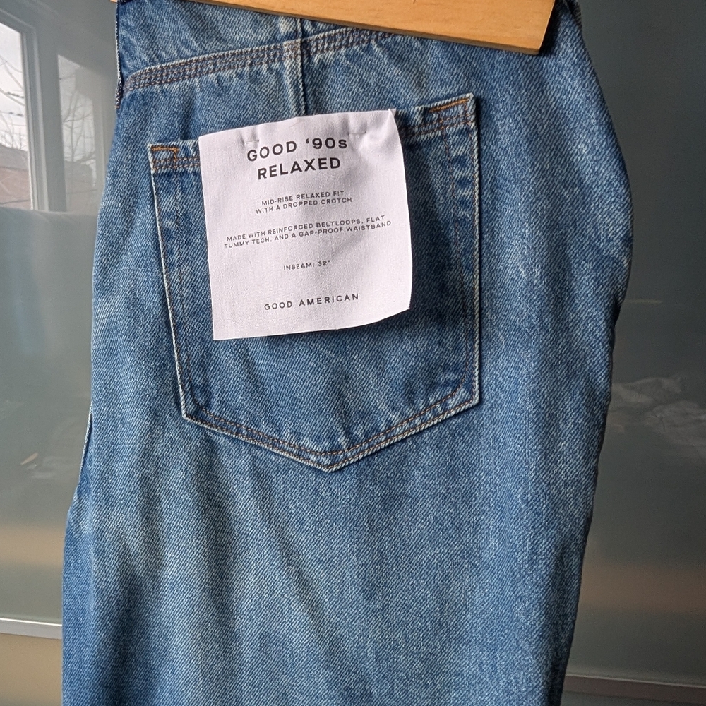 🔖NWT Good American Good 90s Relaxed Fit Mid-rise Baggy Jeans - 10/30 32" Inseam - Picture 8 of 14